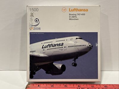 1:500 Herpa Lufthansa Munchen Airlines German Airways Boeing 747 400 D-ABVL