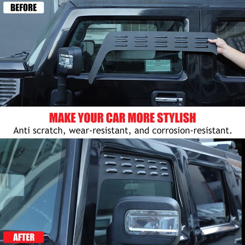 Lüftungsgitter Lüftungsbleche Seitenfenster hinten Set Für Hummer H2 2003-2009 - Bild 11 von 23