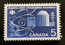 Canada 5 cent stamp  1966  Peaceful Uses of Atomic Energy MNH