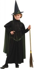 Wicked Witch Wizard of Oz Black Sorceress Fancy Dress Up Halloween Child Costume