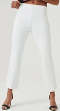 Spanx Women's On-the-Go Kick Flare Ankle Pant 20373Q Classic White Petite Medium