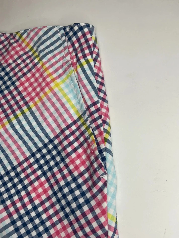 Lady Hagen юбка юбка женщин размер 2 розовый синий геометрический клетку карман молнии - Изображение 4 из 4