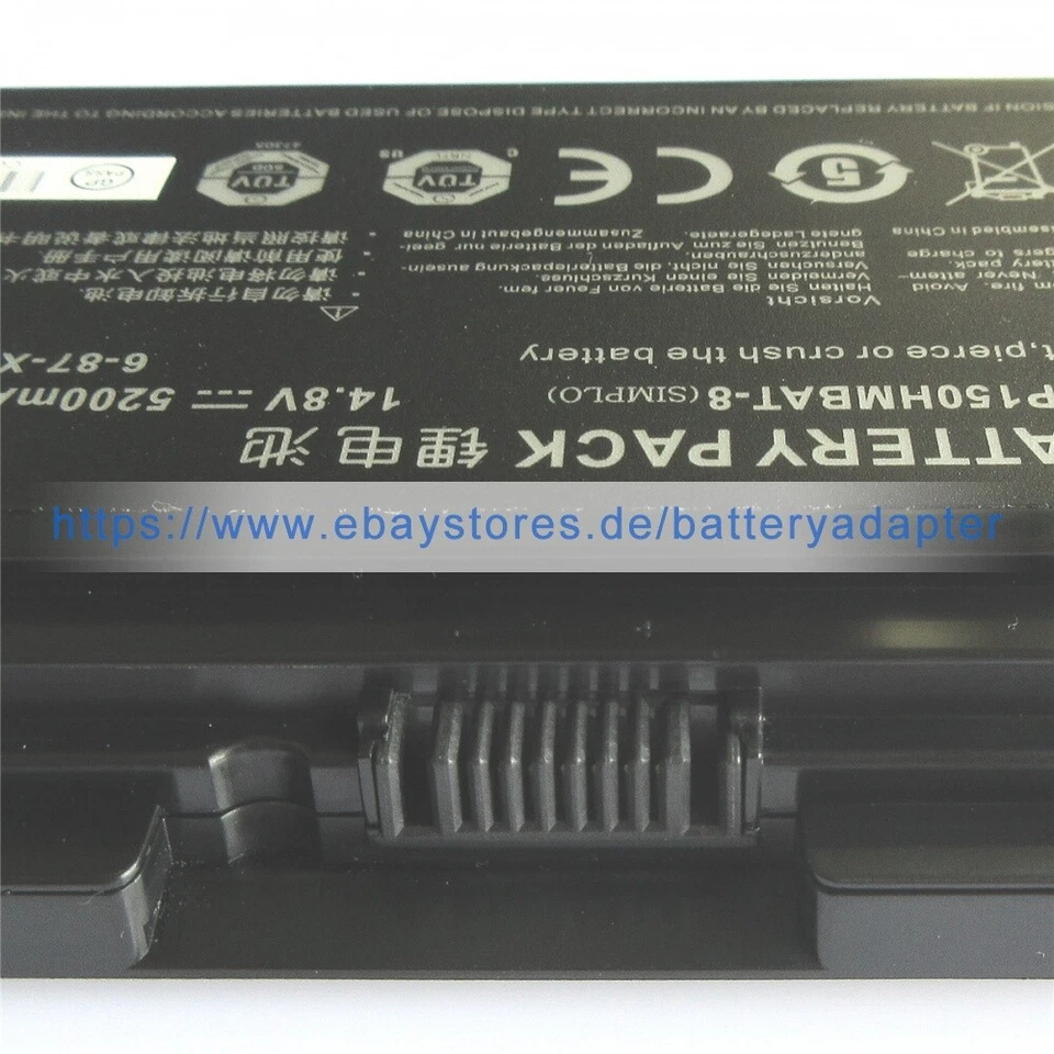 Original 6-87-X510S-4D72 P150HMBAT-8 Akku für CLEVO P150SM Sager NP8278 NP8268 - Bild 4 von 4