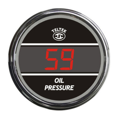 Teltek Red Oil Pressure Gauge 0-150 PSI for 2006 & Newer Kenworth | 119.6K