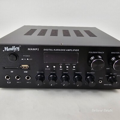 Moukey MAMP1 デジタルカラオケアンプ 220W Moukey MAMP1 | 220W Bluetooth対応ステレオパワーアンプ