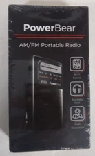 Power Bear AM/FM Portable Radio NEW Sealed Hi-Fi High Reception Aux Port