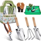 Gardening Tool Set Stainless Steel Hand Trowel Garden Shovel Transplanter Pruner