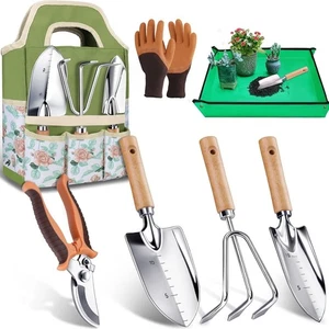 Ensemble d'outils de jardinage en acier inoxydable Truelle de jardin transplantateur de pelle