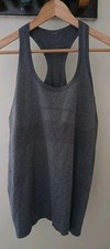 Lululemon Scoop Neck Swiftly Tank Top Size 12 Gray Yoga Spin Racerback