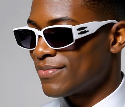 Casual Sunglasses Men Sunglasses Vintage White Frame Outfit Lentes Gafas Humbres