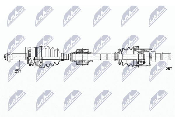 NTY Antriebswelle NPW-KA-358 FüR Hyundai Accent 4 RB KIA RIO 3 UB Cvvt-image