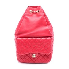 Chanel Matelasse Cruise Backpack Women Red One Size