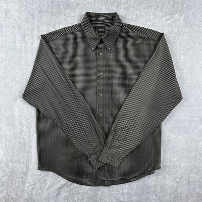 Arrow USA 1851 Shirt Mens Large 16-16.5 Long Sleeve Button Up Checked W/ Pocket