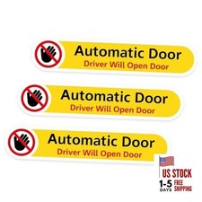 Automatic Door Sticker, 3-Pack 5 1 in Waterproof, Glossy Permanent Vinyl