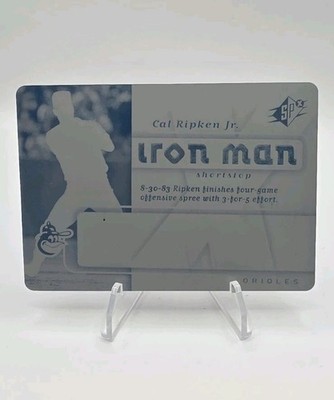 2007 UD SPX Cal Ripken Jr. 1/1 Iron Man Printing Plate Cyan #IM12 Orioles HOF!