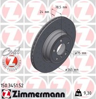 2X Bremsscheibe Sport Z Zimmermann 150.3451.52 FüR BMW E70 E71 X5 F15 X6 E72 F16