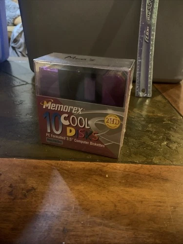 10 Pack Memorex 2HD 3.5" Computer Diskettes PC Format Cool Disks -New Sealed