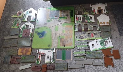 ELC Holz Kopfsteinpflaster Bauernhof Spielset Ersatzteile / Ersatzteile Konvolut / Lot