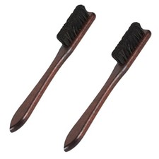 Leather  Upholstery Cleaning Brush Set, Soft Horsehair Bristles for Gentle Red