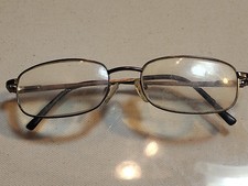 Vintage Silver Dollar 135 Oval Eyeglasses Eyewear Frames 52 - 18 Gold Tone