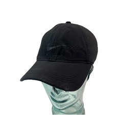 Nike Legacy91 Dri-Fit Perforated Swoosh Black Tennis Golf Cap Hat Adjustable
