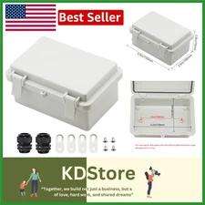 Waterproof ABS Electrical Enclosure with Hinged Shell & Cable Glands