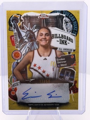 Topps Chrome McDonald's All American Billboard Ink Auto Emilee Skinner /50