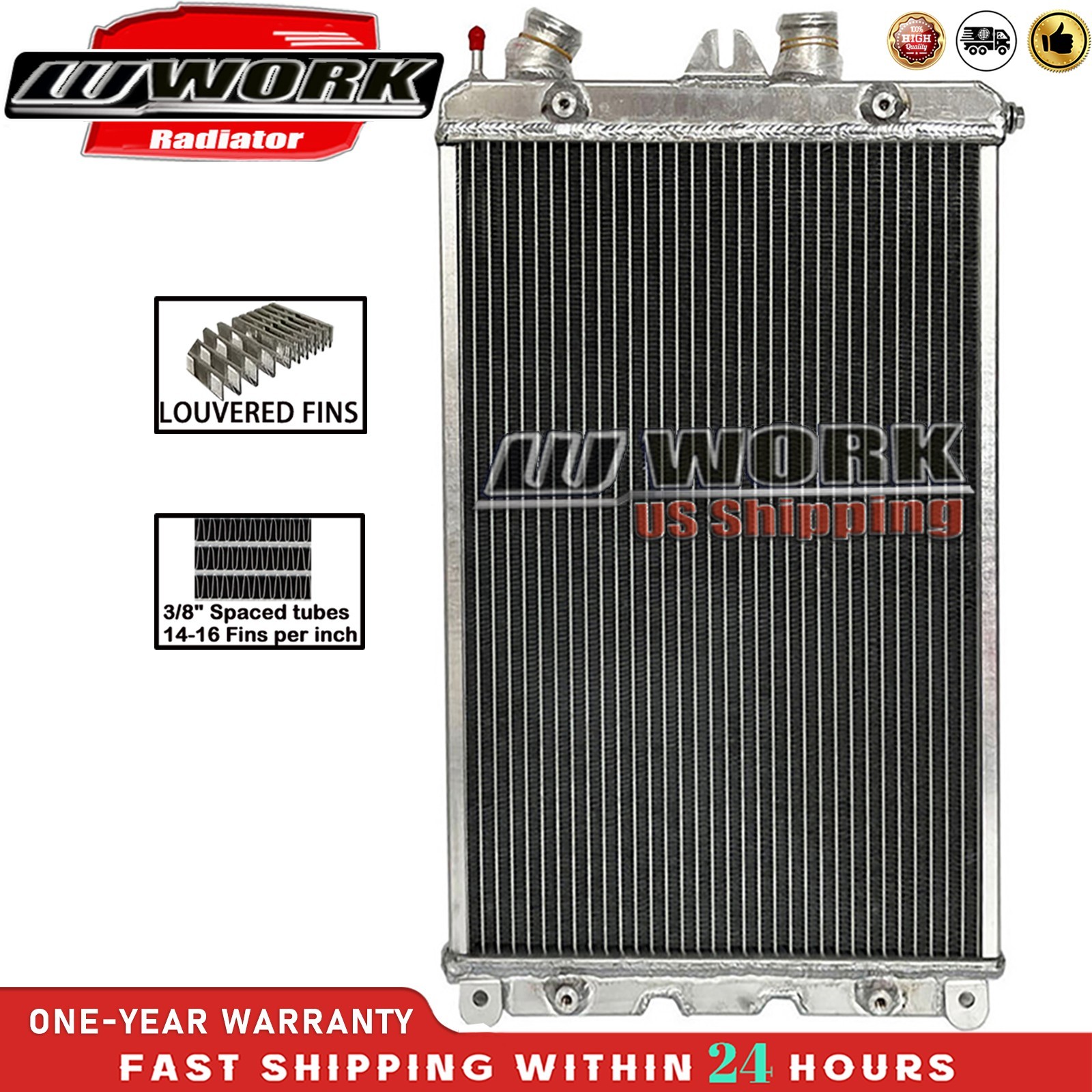 LEFT side fit  2006-2009 Ferrari F430 aluminum radiator without Sensor hole