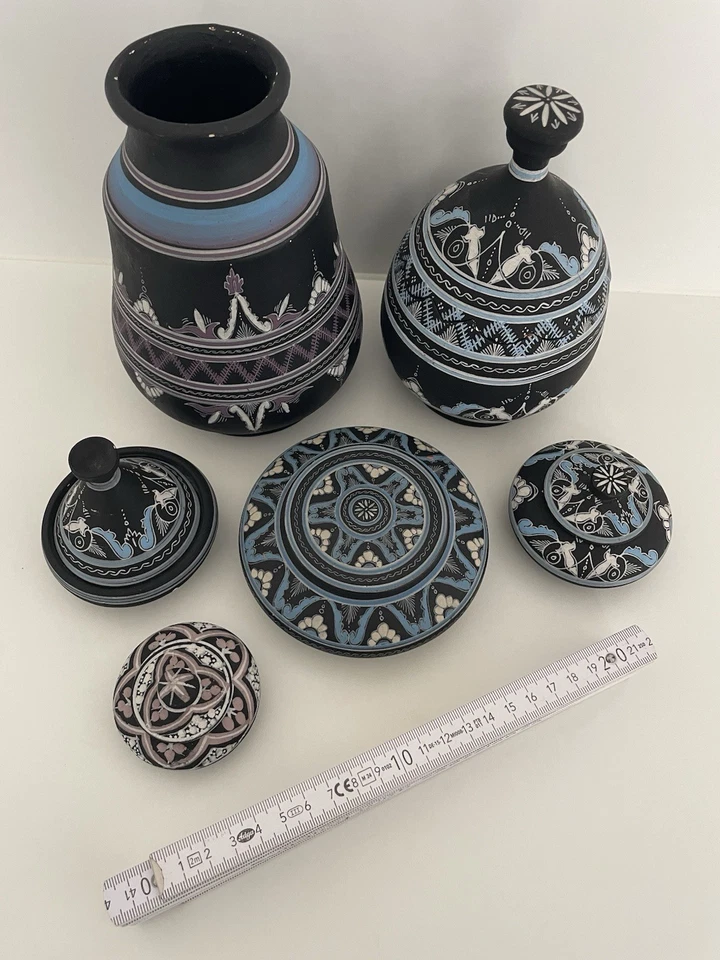 Konvolut Vintage Morocco Potterie 70er aus Safi, Hersteller: Saïssi Marokko - Bild 3 von 4