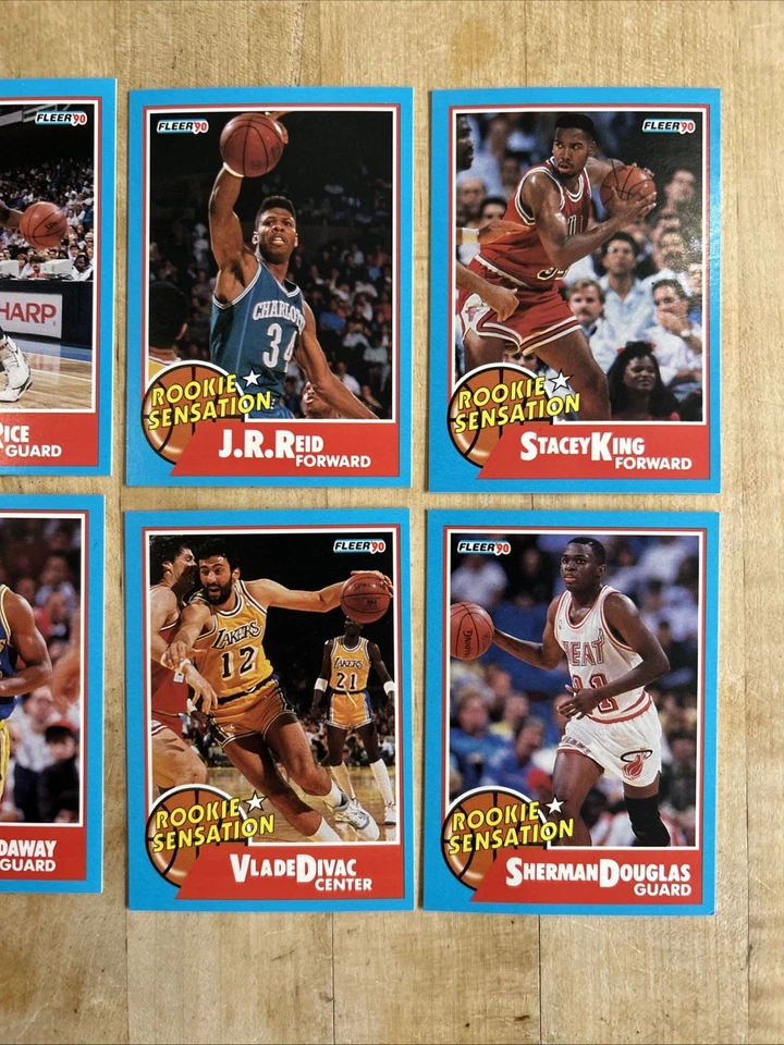 Juego completo Fleer Rookie Sensation 1990, 10 cartas, con David Robinson RC Foto 4 de 4