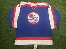 1982-84 Game Worn CCM Guy Fournier Sherbrooke Jets Hockey Jersey Sz 50