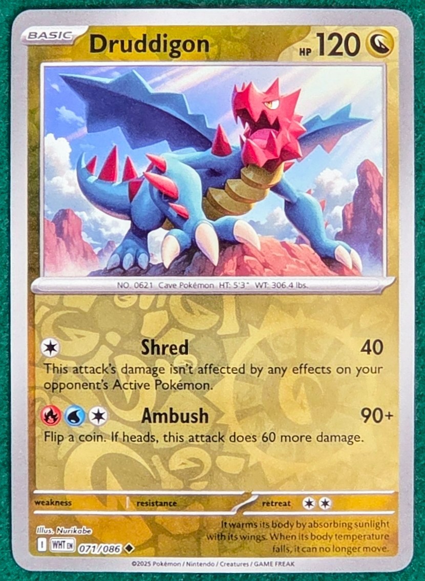 Druddigon (Reverse Holo) - SV: White Flare (WHT) #071/086 - Pokemon TCG Card