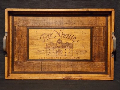 Far Niente Napa Valley Oakville Wood Wine Crate Tray 2012 Cabernet Sauvignon 24''