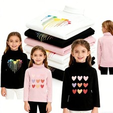 Kids Girls Shirts Running Top T-Shirts Undershirt Long Sleeve Casual Keep Warm