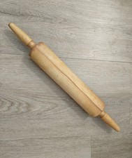 Vintage FOLEY Stamped Rolling Pin Wooden 18&rdquo; Ball Bearing Maple