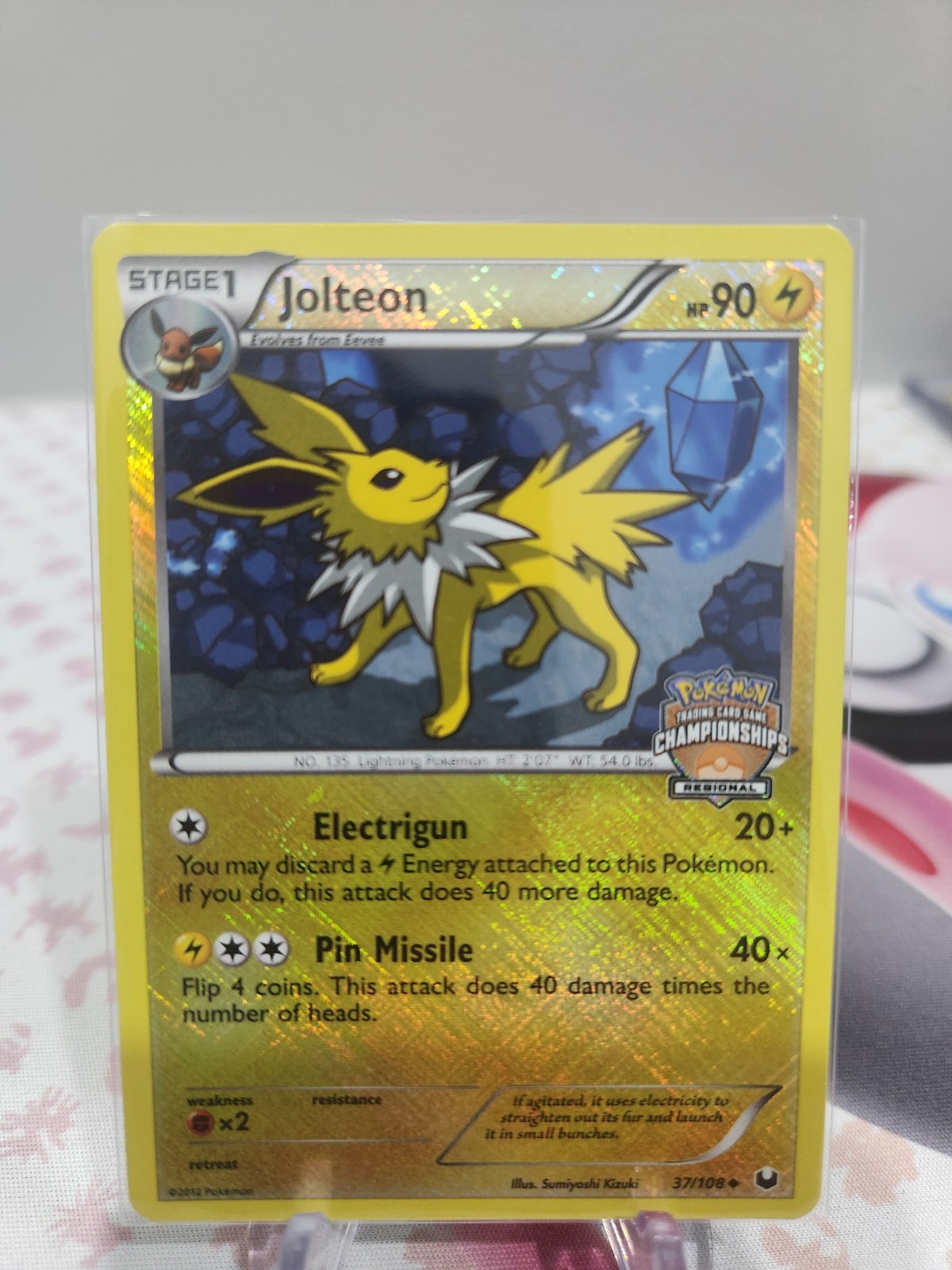 Pokemon TCG - Jolteon 37/108 - Regional Championship Stamp - Rare - NM/M