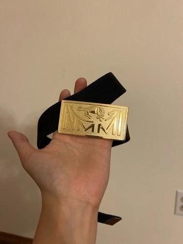 Vintage NMMI New Mexico Military Institute Brass Belt Buckle Belt GREAT!