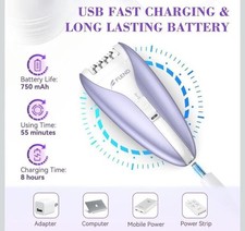 Epilator, Silent Smooth Glide Epilator for Women, 2 Speeds Facial Hair Remova...