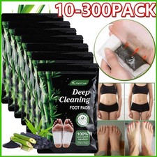 10 300X Foot Detox Patches Pads Toxins Deep Cleansing Herbal Bamboo Organic Pad