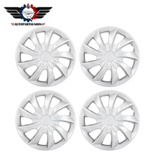 4 X 17 Inch Silver Wheel Hub Caps Snap On For All Makes Models Wheel Cover Kit