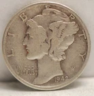 USA, 1942-P Mercury Dime, silver, .0723 oz, Fine, NR, 5-29