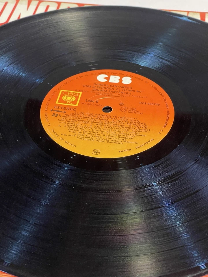Sonora Santanera De Carlos Colorado ‎– Dios Sí Perdona, El Tiempo No - 1987 - Image 3 of 4