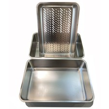 Extra Large Stainless Steel Sifting Litter Box Scoop Free Cat Litter Tray, Co...