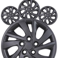 15 Inch Black Matte Hubcaps For 2017 2020 Hyundai Elantra Steel Wheels 4 Pack