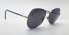 Vintage Black Silver Oval Metal Sunglasses FRAMES ONLY
