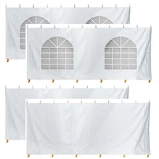 20x20 Tent Sidewall Kit 7'H Solid & Cathedral Window 14 Oz Vinyl Enclosure Panel