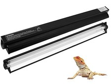 24W T5 HO UVB Reptile Light Fixture Kit, Terrarium Hood Light with Desert UVB