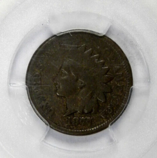 1877 INDIAN HEAD CENT ~ TOPS OF ALL LETTERS IN "LIBERTY" " PCGS VG10! - Image 2 of 4