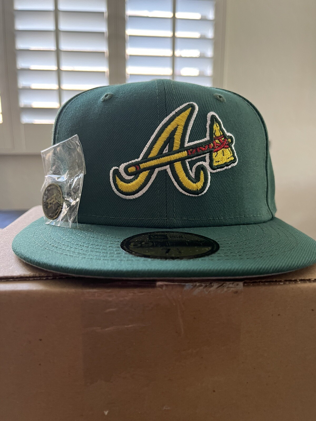 Atlanta Braves 30th Anniversary Patch Hat Club Exclusive Green New Era 7 1/4-image