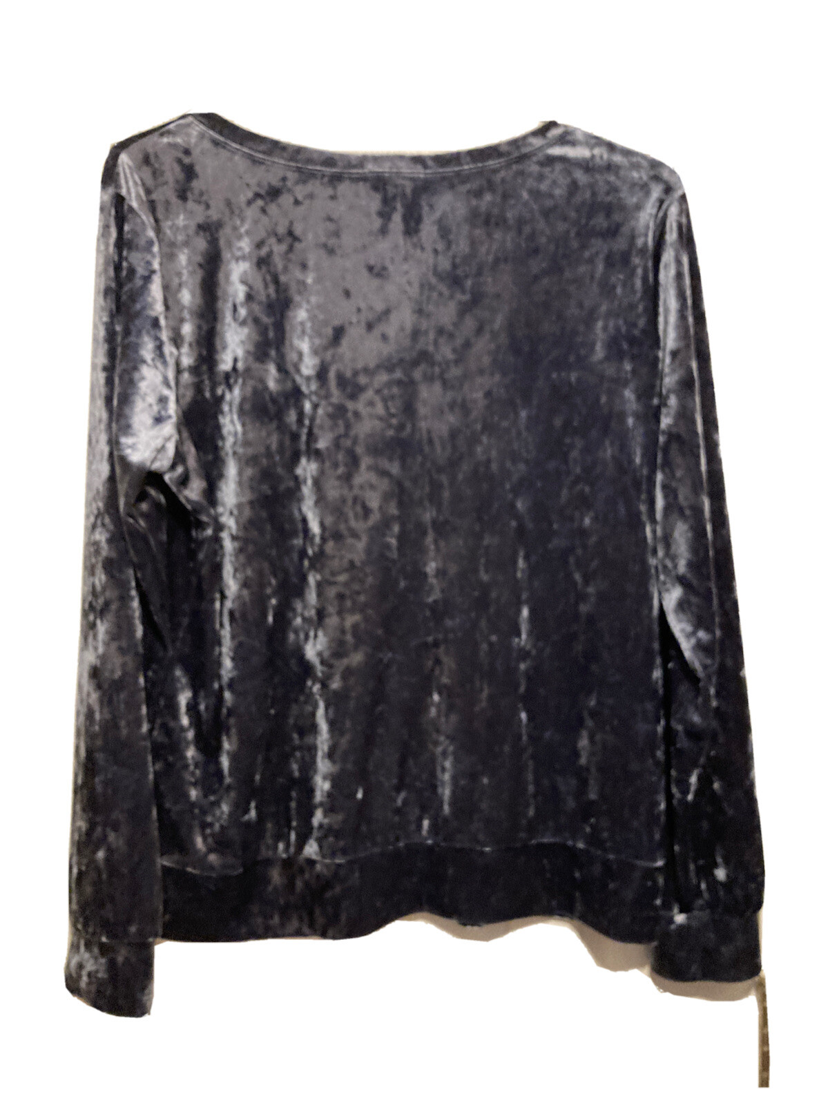 Matty M Blue Crushed Velvet Long Sleeve 